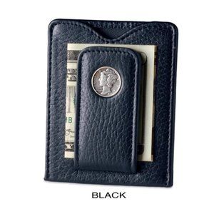 NEW IN BOX Tokens & Coins Mercury Dime Men's Money Clip Wallet Black